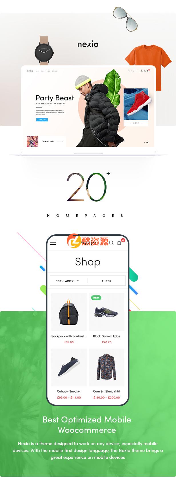 WordPress主题Nexio v1.0.7 时尚服装WooCommerce商店主题