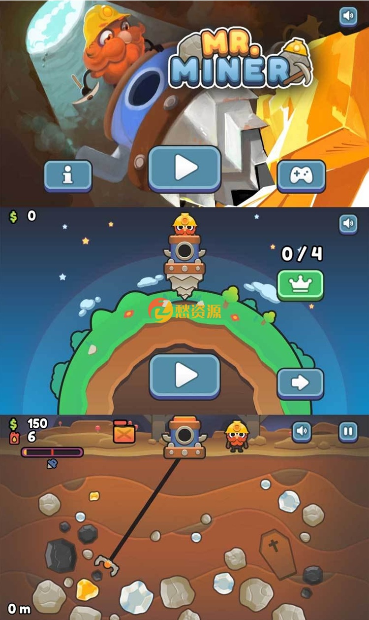 【HTML5矿工先生游戏源码】