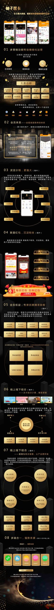 柚子黑卡城市社交电商小程序V4.3.2原版模块打包+小程序