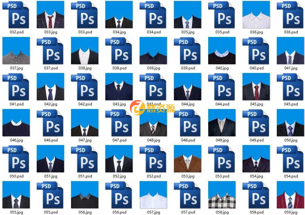 实用的男女证件照服装