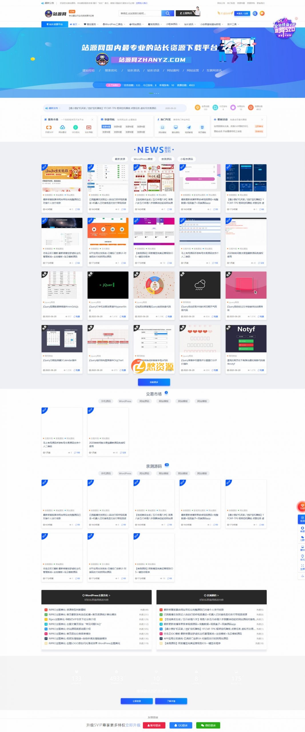 WordPress高仿交易网源码