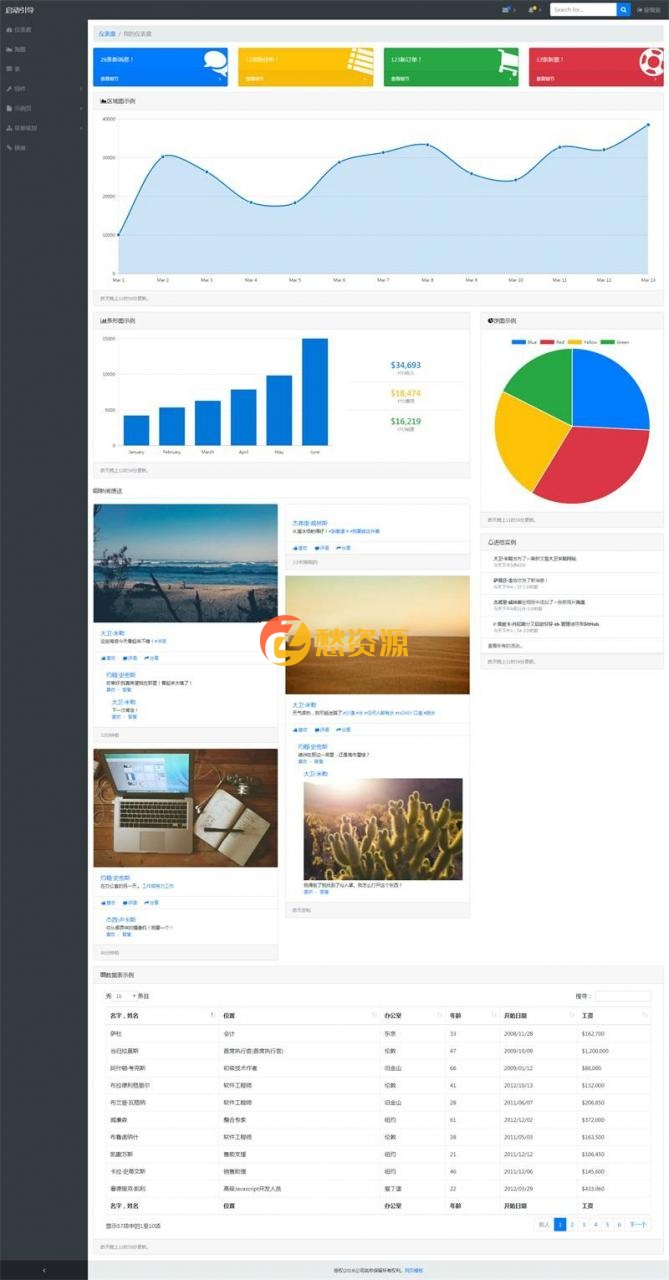 免费分享一款Admin后台管理系统网站模板源码