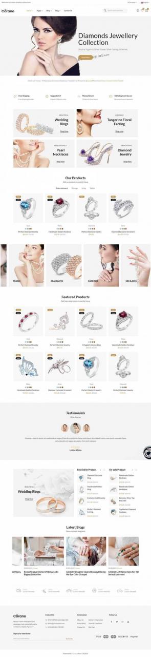 Bootstrap简洁大气的珠宝首饰电子商务HTML模板