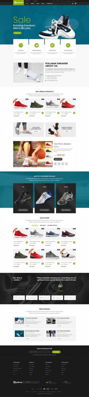 Bootstrap精美响应式运动鞋在线商城HTML5模板