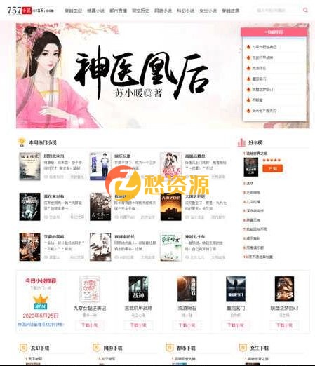 帝国CMS精仿牛牛书城小说网站系统源码