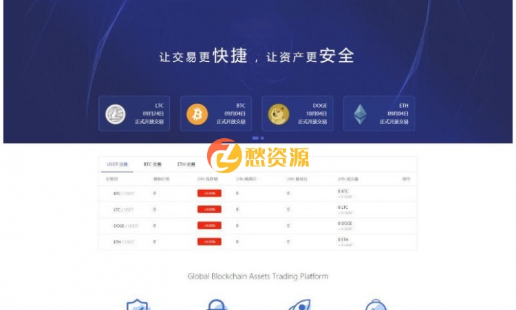 仿火币区块链虚拟数字货币交易所源码带充值