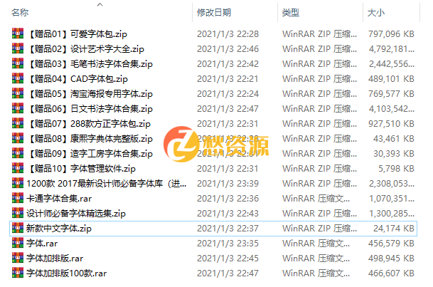 19GB设计师必备字体精选合集