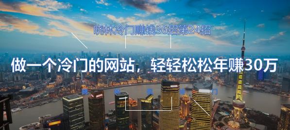 晓林冷门赚钱36招第24招做一个冷门网站，轻轻松松年赚30万【视频课程】