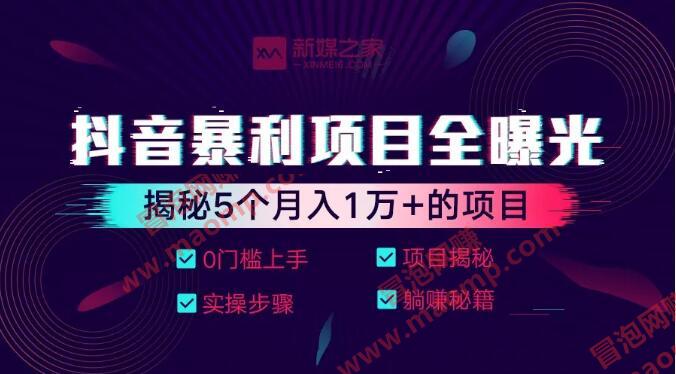 抖音暴利项目全曝光:揭秘5个月入1万+的项目(完结)
