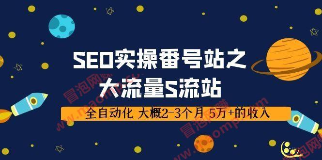 SEO实操番号站之大流量色流站，全自动化 大概2-3个月 5万+的收入