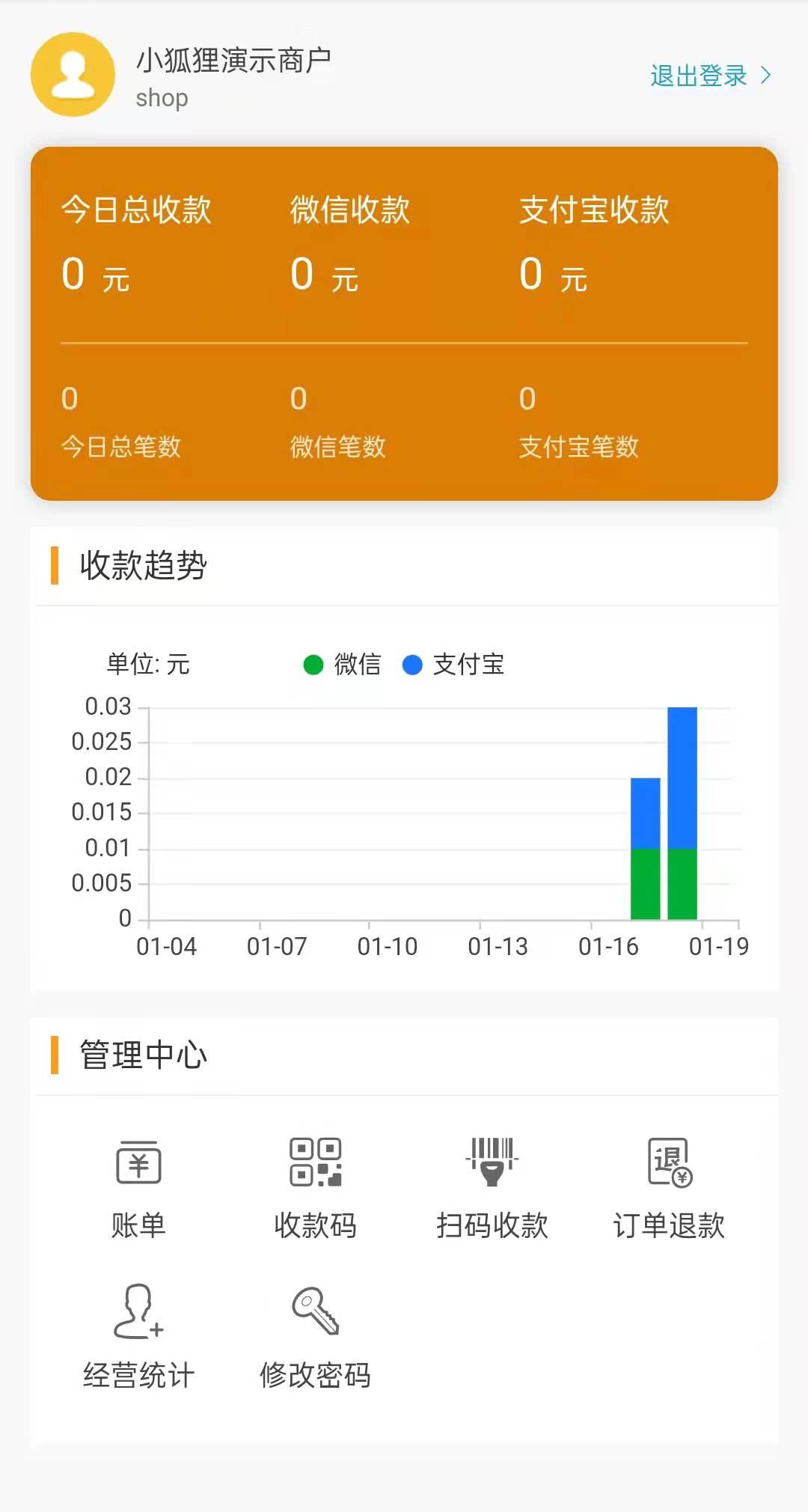 统计页面