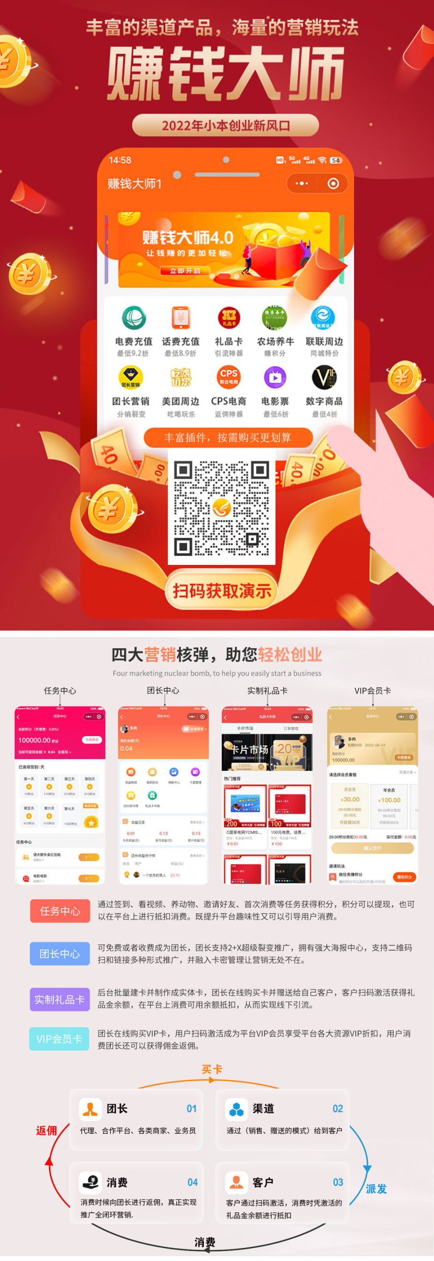 淘宝客cps、cpa赚米小程序源码赚钱大师系统最新v5.9.9